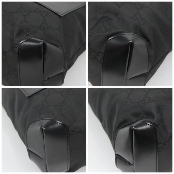 GUCCI GG Canvas Tote Bag Outlet Black Silver 180450 Auth ep10324 - Picture 16 of 16